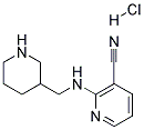 2-[(Piperidin-3-ylmethyl)amino]nicotinonitrile hydrochloride Struktur