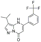 3-(1-methylethyl)-5-[3-(trifluoromethyl)phenyl]pyrazolo[1,5-a]pyrimidin-7(4H)-one Struktur