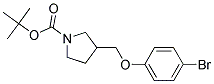 3-(4-Bromo-phenoxymethyl)-pyrrolidine-1-carboxylic acid tert-butyl ester Struktur