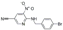 6-(4-Bromo-benzylamino)-5-nitro-nicotinonitrile Struktur