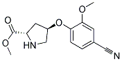 methyl (2S,4R)-4-(4-cyano-2-methoxyphenoxy)pyrrolidine-2-carboxylate Struktur