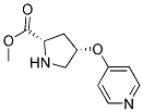 methyl (2S,4S)-4-(pyridin-4-yloxy)pyrrolidine-2-carboxylate Struktur