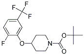 4-(2-Fluoro-5-trifluoromethyl-phenoxy)-piperidine-1-carboxylic acid tert-butyl ester Struktur