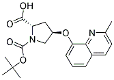 (2S,4R)-1-(tert-butoxycarbonyl)-4-(2-Methyl-quinolin-8-yloxy)-pyrrolidine-2-carboxylic acid Struktur