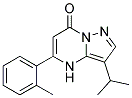 3-(1-methylethyl)-5-(2-methylphenyl)pyrazolo[1,5-a]pyrimidin-7(4H)-one Struktur