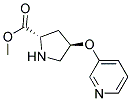 methyl (2S,4R)-4-(pyridin-3-yloxy)pyrrolidine-2-carboxylate Struktur