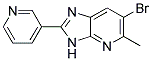 6-bromo-5-methyl-2-pyridin-3-yl-3H-imidazo[4,5-b]pyridine Struktur