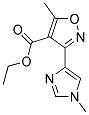 ethyl 5-methyl-3-(1-methyl-1H-imidazol-4-yl)isoxazole-4-carboxylate Struktur