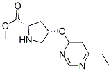 methyl (2S,4S)-4-[(6-ethylpyrimidin-4-yl)oxy]pyrrolidine-2-carboxylate Struktur