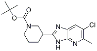 tert-butyl 3-(6- chloro -5-methyl-3H-imidazo[4,5-b]pyridin-2-yl)piperidine-1-carboxylate Struktur