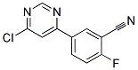 5-(6-Chloro-pyrimidin-4-yl)-2-fluoro-benzonitrile Struktur