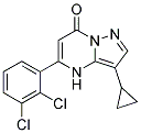 3-cyclopropyl-5-(2,3-dichlorophenyl)pyrazolo[1,5-a]pyrimidin-7(4H)-one Struktur