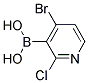 4-BROMO-2-CHLOROPYRIDINYL-3-BORONIC ACID Struktur