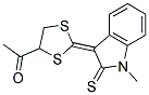 3-(4-ACETYL-1,3-DITHIOLAN-2-YLIDENE)-1-METHYL-2-INDOLINETHIONE Struktur