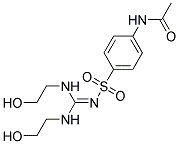 4'-((BIS(2-HYDROXYETHYLAMINO)METHYLENE)SULFAMOYL)ACETANILIDE Struktur