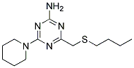 4-BUTYLTHIOMETHYL-6-PIPERIDINO-1,3,5-TRIAZIN-2-AMINE Struktur