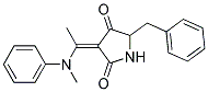 5-BENZYL-3-(1-(N-METHYLANILINO)ETHYLIDENE)-2,4-PYRROLIDINEDIONE Struktur