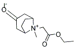 8-(ETHOXYCARBONYLMETHYL)-8-METHYL-3-OXO-8-AZONIABICYCLO(3.2.1)OCTANEIODIDE Struktur