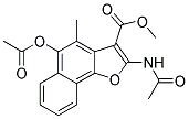 METHYL2-ACETAMIDO-5-ACETOXY-4-METHYLNAPHTHO(1,2-B)FURAN-3-CARBOXYLATE Struktur