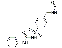 N-(4-((3-(P-TOLYL)UREIDO)SULFONYL)BENZYL)ACETAMIDE Struktur