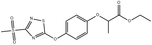 Ethyl2-{4-[3-(methylsulfonyl)-1,2,4-thiadiazol-5-yloxy]phenoxy}propanoate Struktur