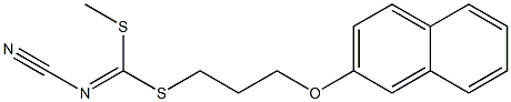 Methyl[3-(naphthalen-2-yloxy)propyl]-cyanocarbonimidodithioate Struktur