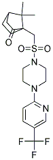 7,7-Dimethyl-1-(((4-(5-(trifluoromethyl)(2-pyridyl))piperazinyl)sulfonyl)methyl)bicyclo[2.2.1]heptan-2-one Struktur