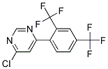 4-(2,4-Bis-trifluoromethyl-phenyl)-6-chloro-pyrimidine Struktur