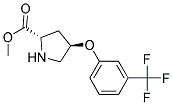 methyl (2S,4R)-4-[3-(trifluoromethyl)phenoxy]pyrrolidine-2-carboxylate Struktur