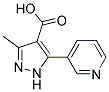 3-methyl-5-pyridin-3-yl-1H-pyrazole-4-carboxylic acid Struktur