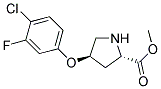 methyl (2S,4R)-4-(4-chloro-3-fluorophenoxy)pyrrolidine-2-carboxylate Struktur