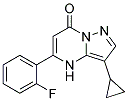 3-cyclopropyl-5-(2-fluorophenyl)pyrazolo[1,5-a]pyrimidin-7(4H)-one Struktur