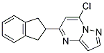 7-chloro-5-(2,3-dihydro-1H-inden-2-yl)pyrazolo[1,5-a]pyrimidine Struktur