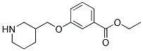 3-(Piperidin-3-ylmethoxy)-benzoic acid ethyl ester Struktur