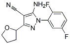 5-amino-1-(2,5-difluorophenyl)-3-(tetrahydrofuran-2-yl)-1H-pyrazole-4-carbonitrile Struktur