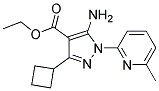 ethyl 5-amino-3-cyclobutyl-1-(6-methylpyridin-2-yl)-1H-pyrazole-4-carboxylate Struktur