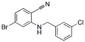 4-Bromo-2-(3-chloro-benzylamino)-benzonitrile Struktur