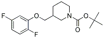 3-(2,5-Difluoro-phenoxymethyl)-piperidine-1-carboxylic acid tert-butyl ester Struktur