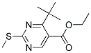 ethyl 4-tert-butyl-2-(methylsulfanyl)pyrimidine-5-carboxylate Struktur