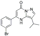 5-(3-bromophenyl)-3-(1-methylethyl)pyrazolo[1,5-a]pyrimidin-7(4H)-one Struktur