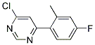 4-Chloro-6-(4-fluoro-2-methyl-phenyl)-pyrimidine Struktur