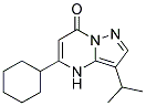 5-cyclohexyl-3-(1-methylethyl)pyrazolo[1,5-a]pyrimidin-7(4H)-one Struktur