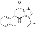 5-(2-fluorophenyl)-3-(1-methylethyl)pyrazolo[1,5-a]pyrimidin-7(4H)-one Struktur