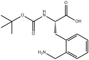 (2S)-3-[2-(aminomethyl)phenyl]-2-[(tert-butoxycarbonyl)amino]propanoic acid Struktur