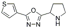 2-pyrrolidin-2-yl-5-thiophen-3-yl-1,3,4-oxadiazole Struktur