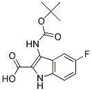 3-[(tert-butoxycarbonyl)amino]-5-fluoro-1H-indole-2-carboxylic acid Struktur