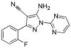 5-amino-3-(2-fluorophenyl)-1-pyrimidin-2-yl-1H-pyrazole-4-carbonitrile Struktur