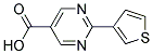 2-thiophen-3-ylpyrimidine-5-carboxylic acid Struktur
