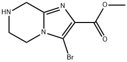 Imidazo[1,2-a]pyrazine-2-carboxylic acid, 3-bromo-5,6,7,8-tetrahydro-, methyl ester Struktur