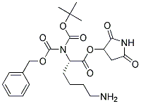 N-tert-Butoxycarbonyl-N-benzyloxycarbonyl-L-lysine hydroxysuccinimide ester Struktur